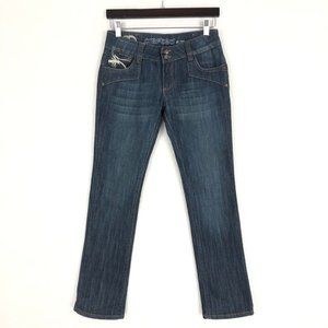 Crafted Dark Wash Blue Denim Slim Jeans Sz 8